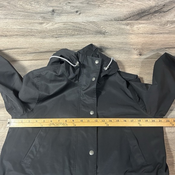 Fat Face Black Taylor Woman's Waterproof Jacket Size 10 Hooded Coat - Picture 10 of 12
